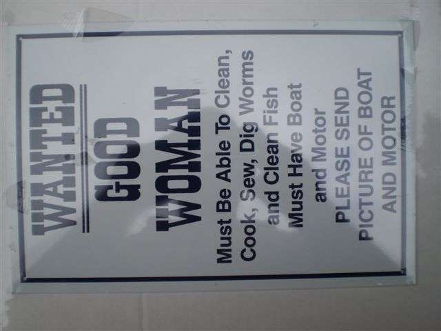 Good woman wanted tin sign for the pub.