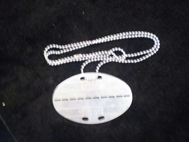Modern un-inscribed German Dog tag