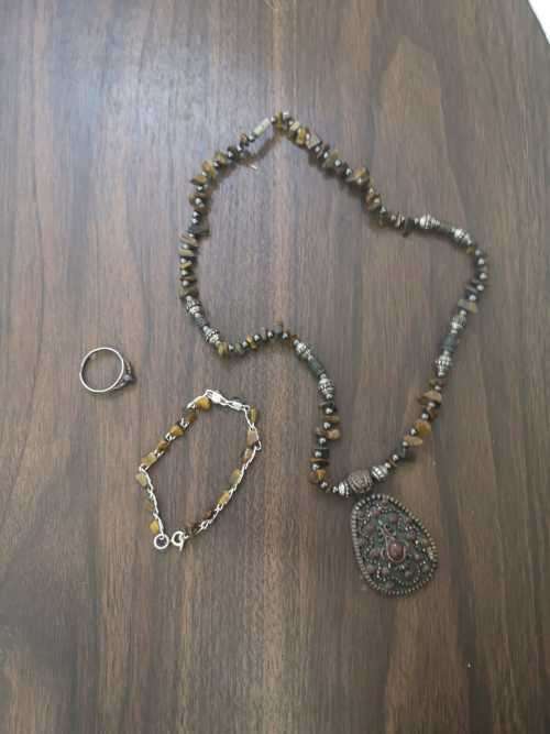 Beautiful tiger eye jewellery set