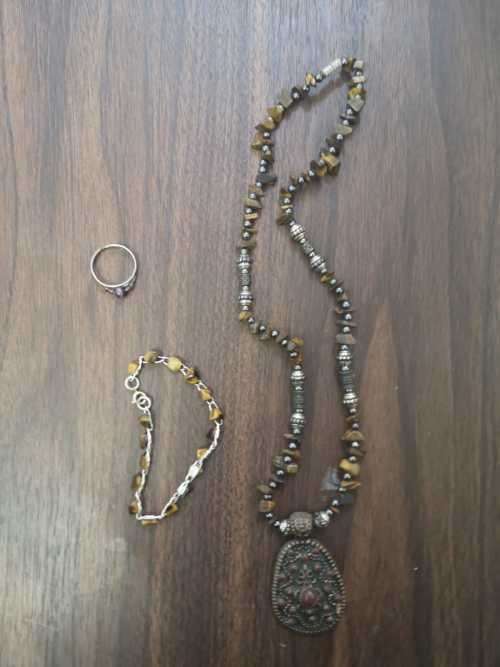 Beautiful tiger eye jewellery set