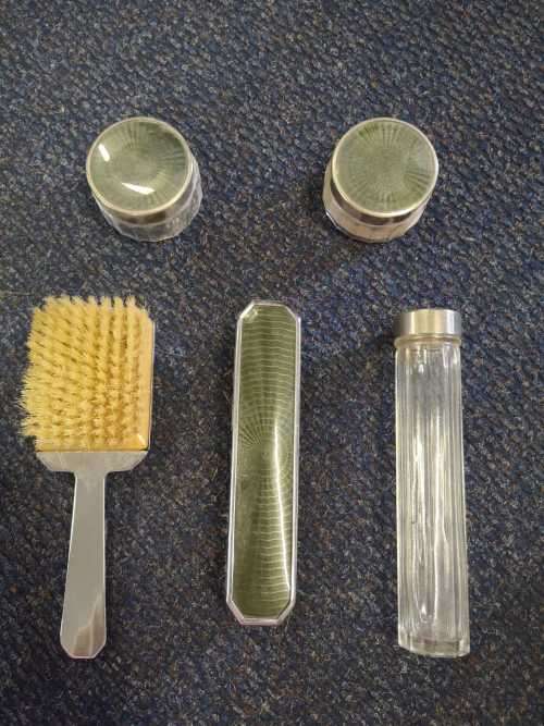 Antique 5 piece brush set