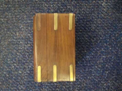 Antique wooden card holder