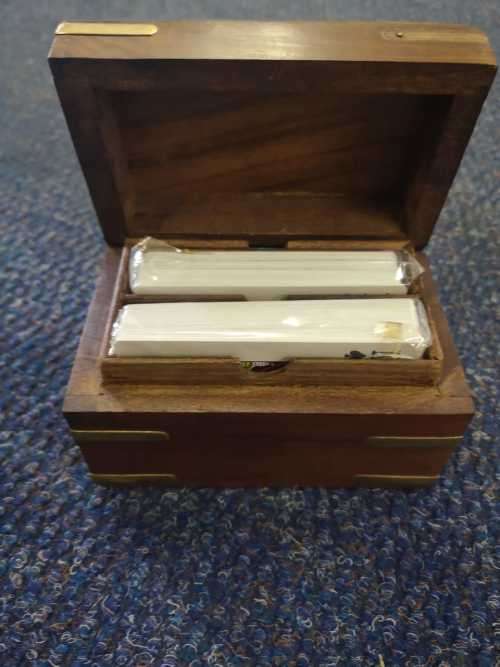 Antique wooden card holder