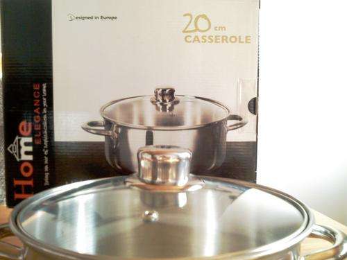 NEW - HOME - 20 cm CASSEROLE POT - DESIGNED IN EUROPE GLASS LID- '''CRAZY SALE'''