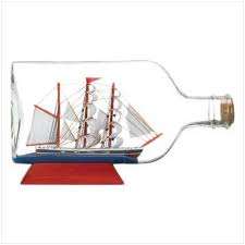 BEAUTIFUL SHIP IN A BOTTLE   (CRAZY R1 AUCTION) ONLY 4 WILL START AT R1 EACH