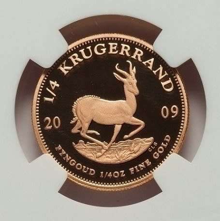 GOLD SA Kruger Rand 2009 1/4 oz Proof ULTRA CAMEO - grab a bargain