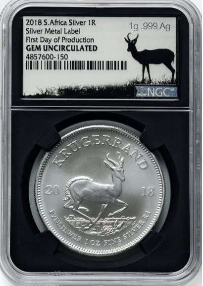 2018 `GEM UNCIRCULATED` 1st DAY OF PRODUCTION (Silver Metal Label)- SILVER KR-NGC  bargain!