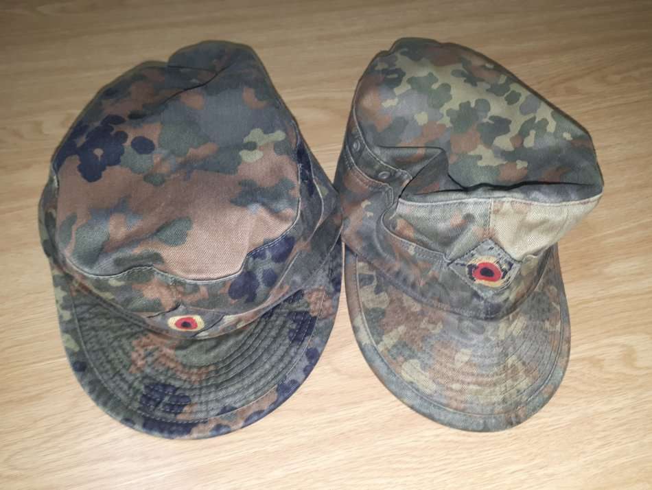 German Bundeswehr Flecktarn caps (2) - FREE Postnet shipping (SA) if you buy any 4 or more items