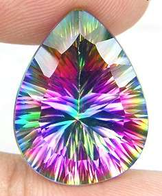 14.36ct  Millennium Cut Rainbow Quartz