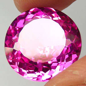 11.50cts ROUND HOT PINK TOPAZ