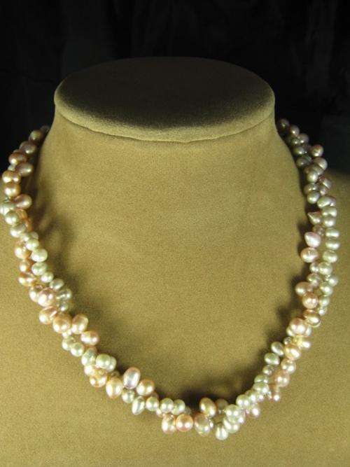 Silver & lavender freshwater pearl necklace