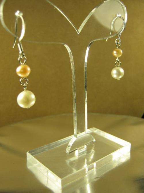 White and Pink Freshwater Pearl Earings