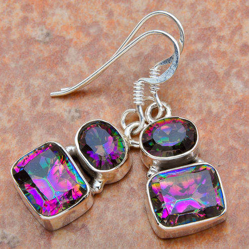Mystic Topaz & Sterling Silver Earrings