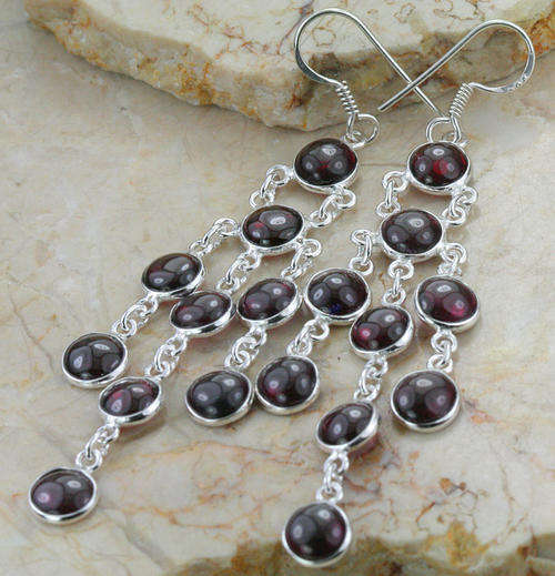 Quartz Chandelier Sterling Silver EARRINGS