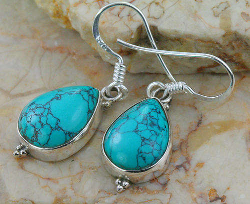 Turquoise and Sterling Silver Earrings