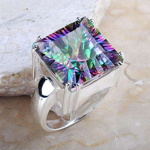 Mystic Topaz Sterling Silver Ring