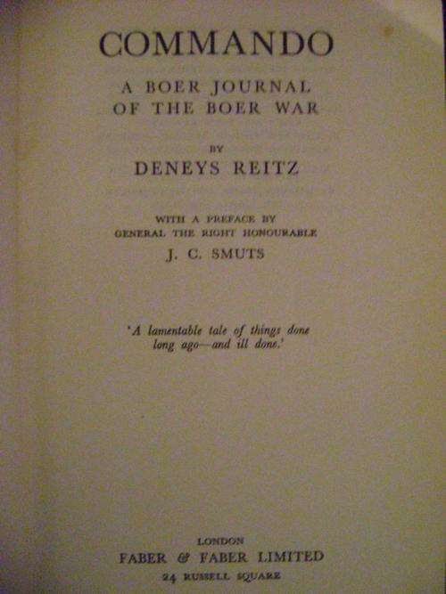 Commando A Boer Journal of the Boer War - Deneys Reitz