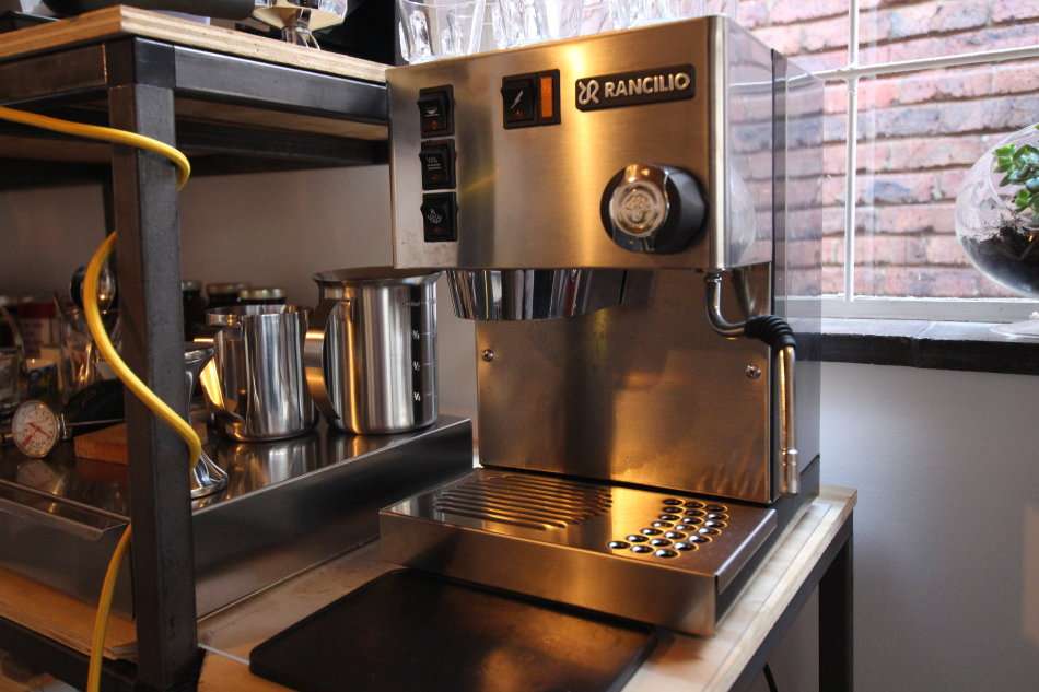 Rancilio Silvia M V5 Espresso Machine + Rocky Grinder with Doser + Stainless Steel Inox Base Drawers