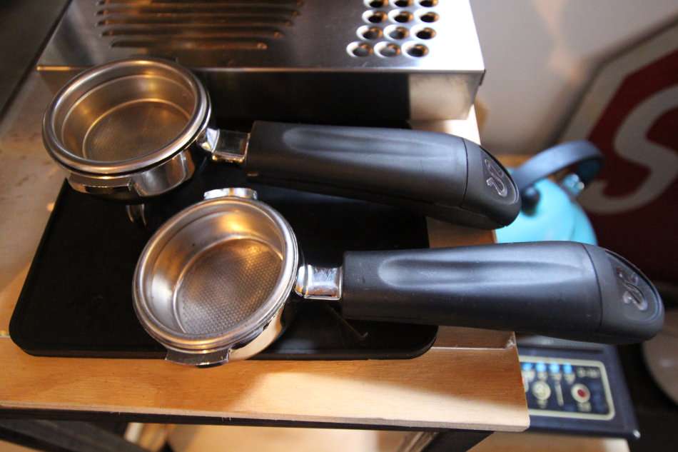 Rancilio Silvia M V5 Espresso Machine + Rocky Grinder with Doser + Stainless Steel Inox Base Drawers