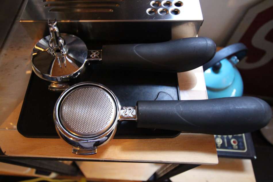 Rancilio Silvia M V5 Espresso Machine + Rocky Grinder with Doser + Stainless Steel Inox Base Drawers