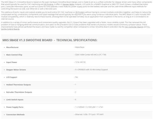 Makerbase MKS V1.3 + Makerbase Touch Screen V3.0 + 8Gig SD Card