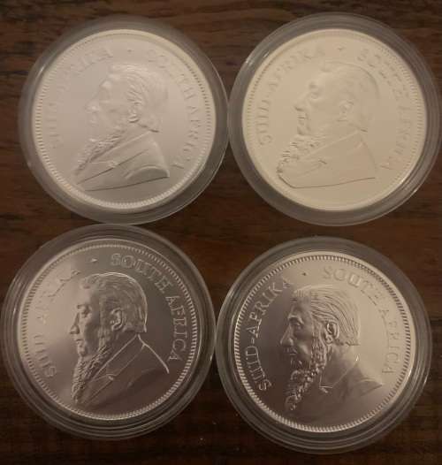 4x Krugerrand 1oz Pure Fine Silver Bullion Coin in Capsule