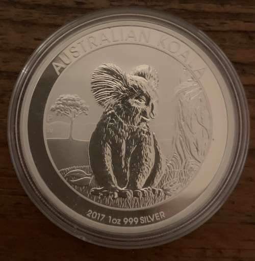 2017 Australian Koala 1oz Pure Fine Silver Bullion Coin in capsule