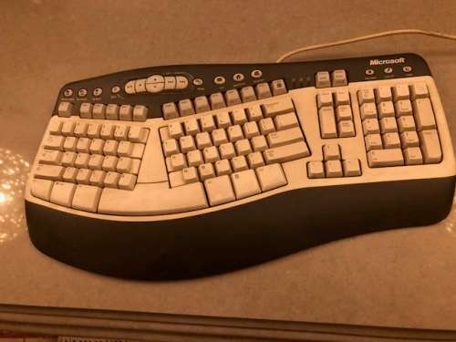 Ergonomic Keyboard and Infrared Mouse