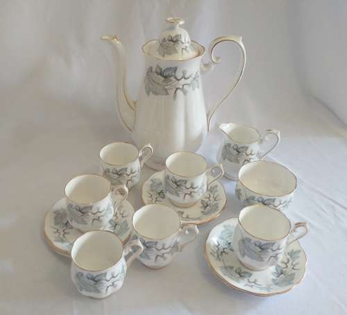 Royal Albert Coffee set complete " Silver Maple" As new!