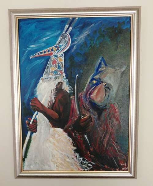 Artist and Law Expert Marinus Wiechers  African Masks