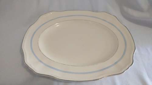 Classic collection: Alfred Meakin meat platter & silver biscuit dish