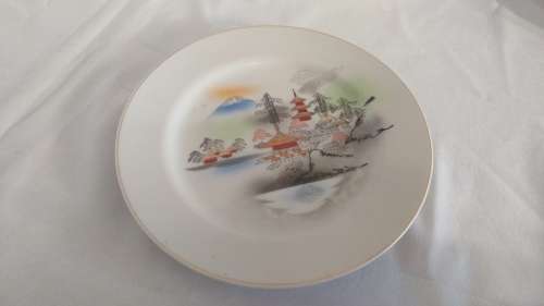 Delicate Oriental Geisha Lithophane Japanese part tea set