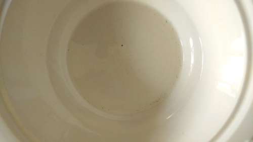 Handpainted Burleighware Art Deco Lupin pattern serving dish and 3 tea cups