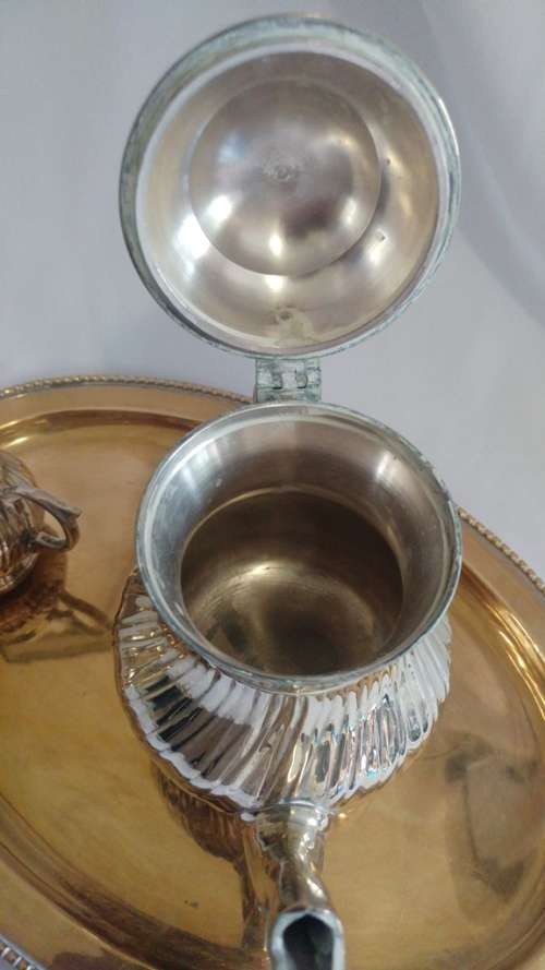 Beautiful Heavy Turkish brass coffee set
