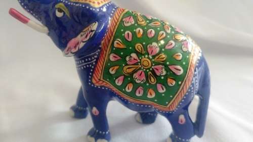 Stunning pair of hand painted Indian Elephants