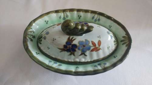 Very Rare and Beautiful Gouda Butter dish Camelia 1953