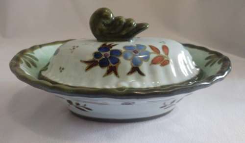 Very Rare and Beautiful Gouda Butter dish Camelia 1953