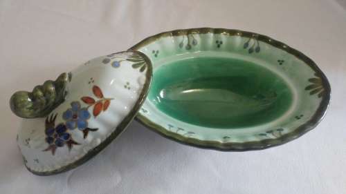 Very Rare and Beautiful Gouda Butter dish Camelia 1953