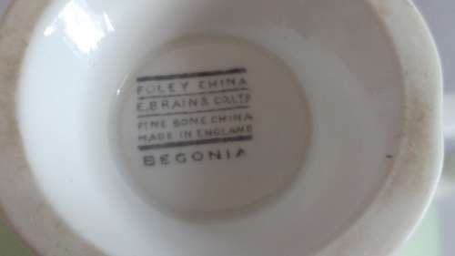 Lovely green flowers Foley Begonia Tea trio