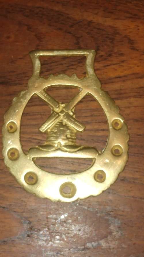 Horse brass collectable Windmill piece