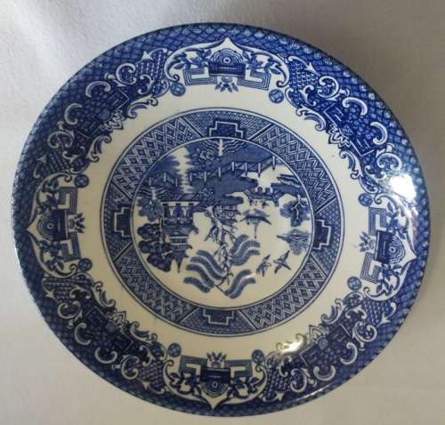 Decorative Blue and white ceramic plates 15-piece collection including salt and pepper handpainted