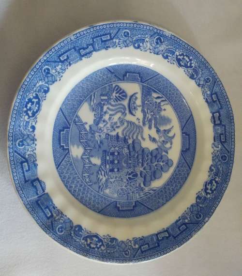 Decorative Blue and white ceramic plates 15-piece collection including salt and pepper handpainted