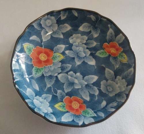 Decorative Blue and white ceramic plates 15-piece collection including salt and pepper handpainted