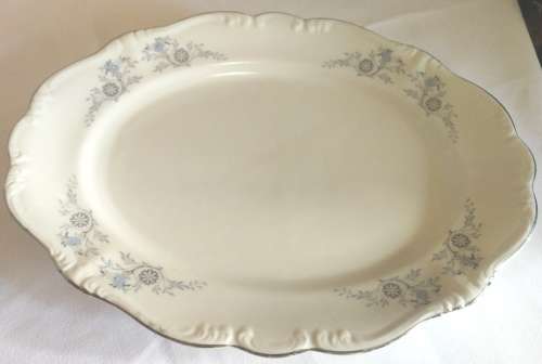 Beautiful and decorative RSA Huguenot Silver grey meat platter