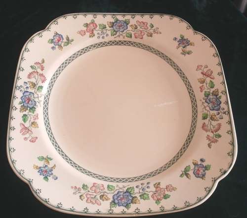 Beautiful Copeland Spode Royal Jasmine Cake or sandwich plate and 9 extras