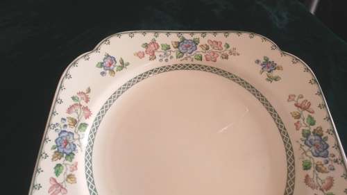 Beautiful Copeland Spode Royal Jasmine Cake or sandwich plate and 9 extras