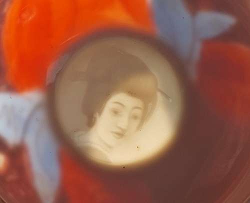 Satsuma Japanese stunning Moriage eggshell porcelain Tea trio