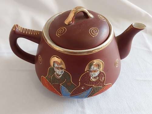 Satsuma Japanese stunning Moriage eggshell porcelain Teapot