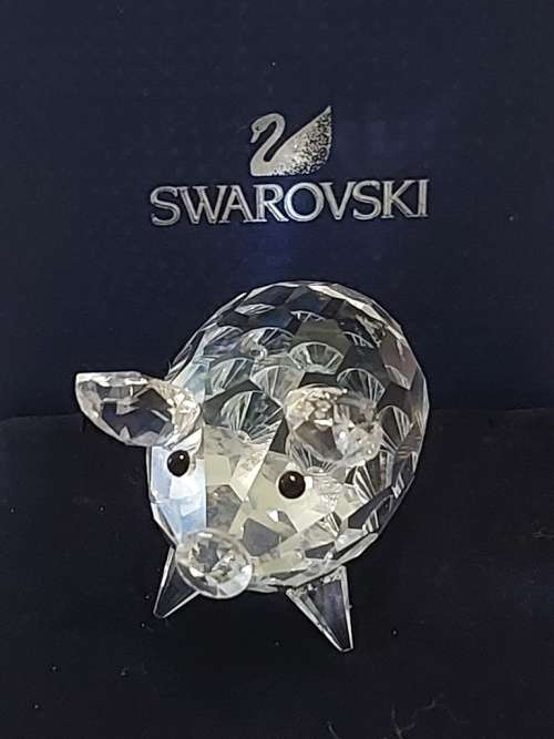 Classic Swarovski crystal pig large figurine