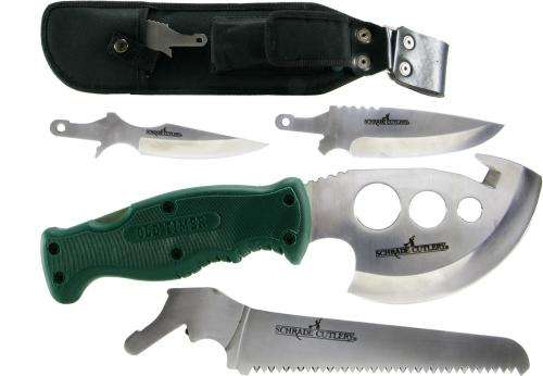 ***Schrade SCAMP5 4 Piece Adjustable Camping/Hunting Knife Set***